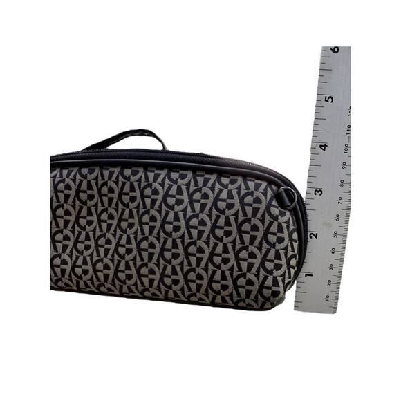 Etienne Aigner Logo Print Glasses Case with Mirror Dual Pockets - Picture 4 of 5